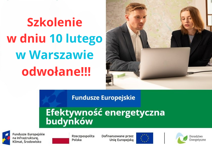 Szkolenie zaplanowane na 10 lutego w Warszawie odbędzie się w innym terminie